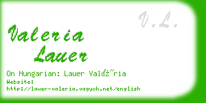 valeria lauer business card